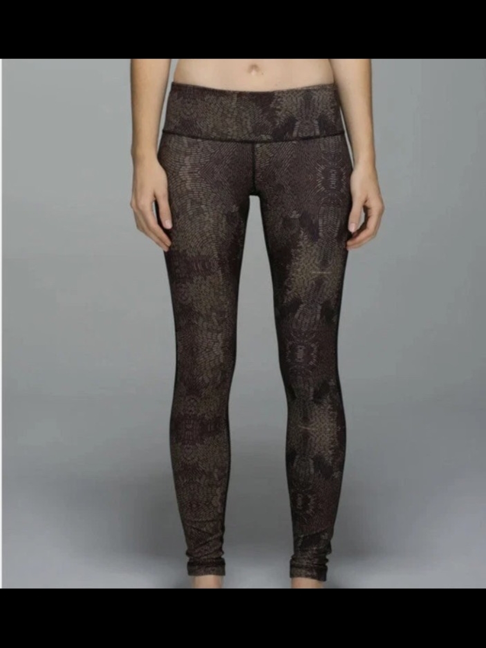 Lululemon Wunder Under Leggins 3D Golden Goddes Cashew
